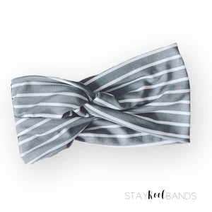 Gray Stripes Headband
