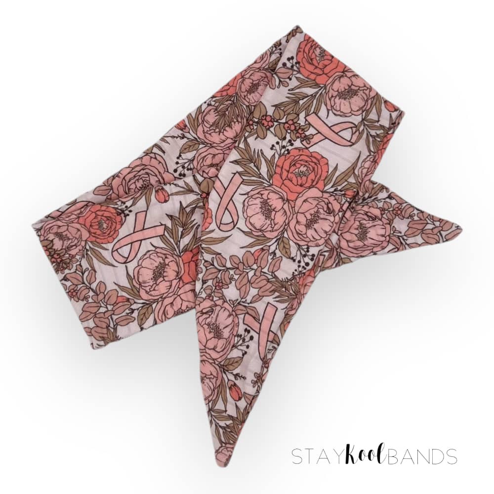 Breast Cancer Awareness Ribbon Tied Headband