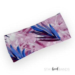 Tie Dye | Purple with Leaves Headband