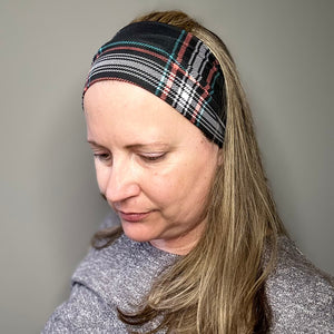 Plaid | Black, Red, Blue, White Headband