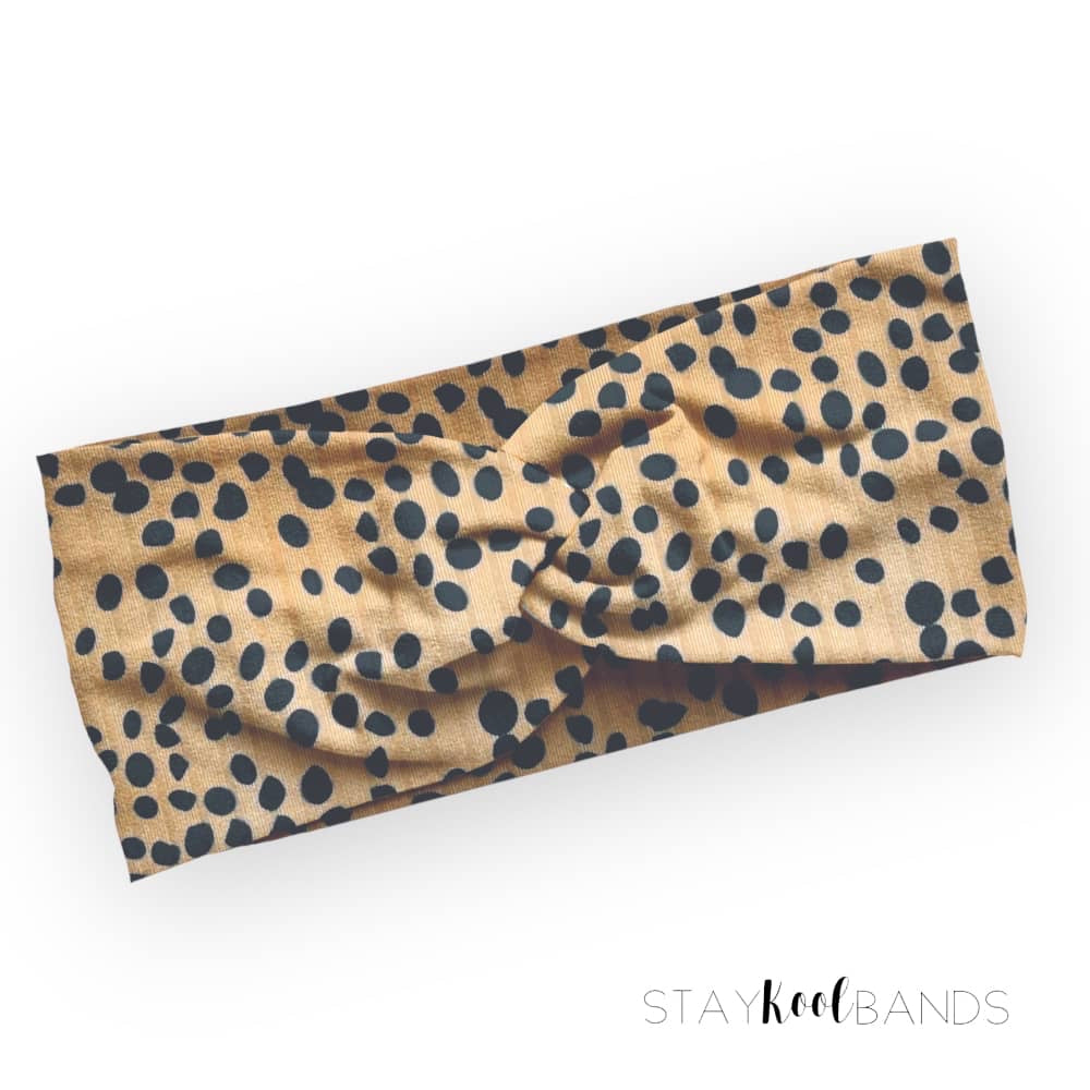 Peach Spotted Headband