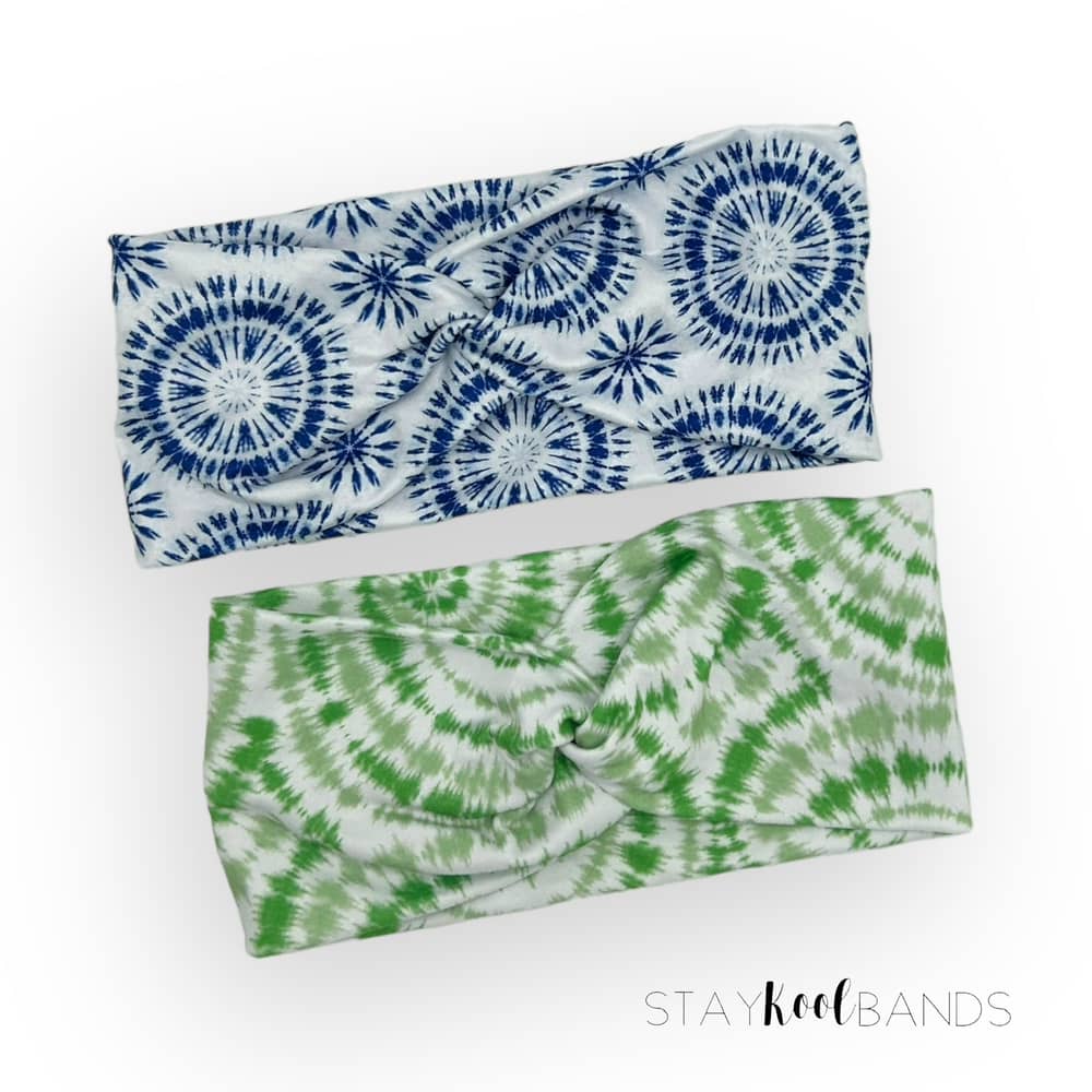 Tie Dye | Green or Blue Splash Headband