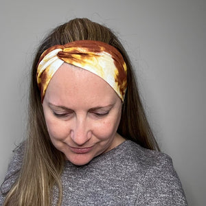 Tie Dye | Rust & White Headband