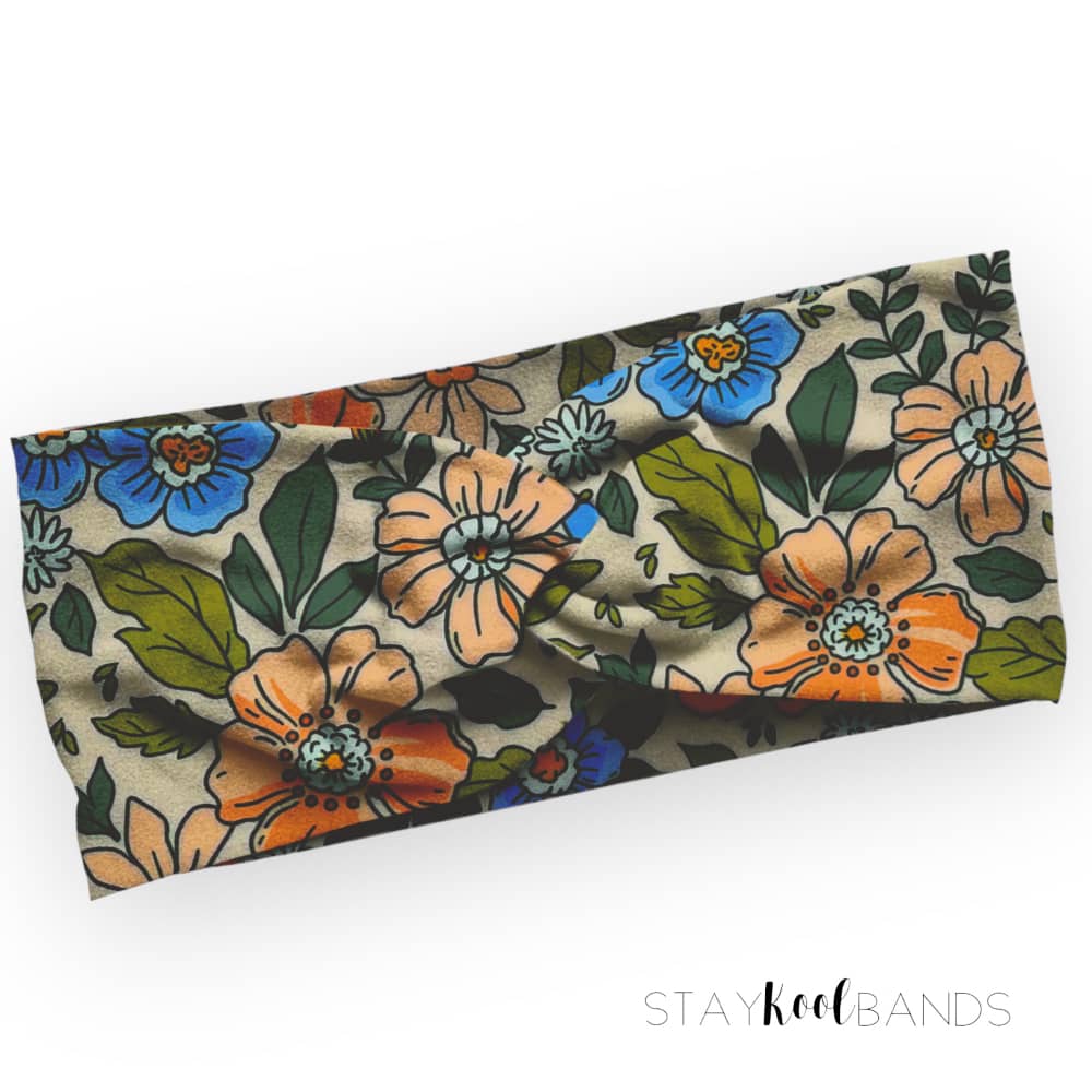 Boho Floral Peach Headband