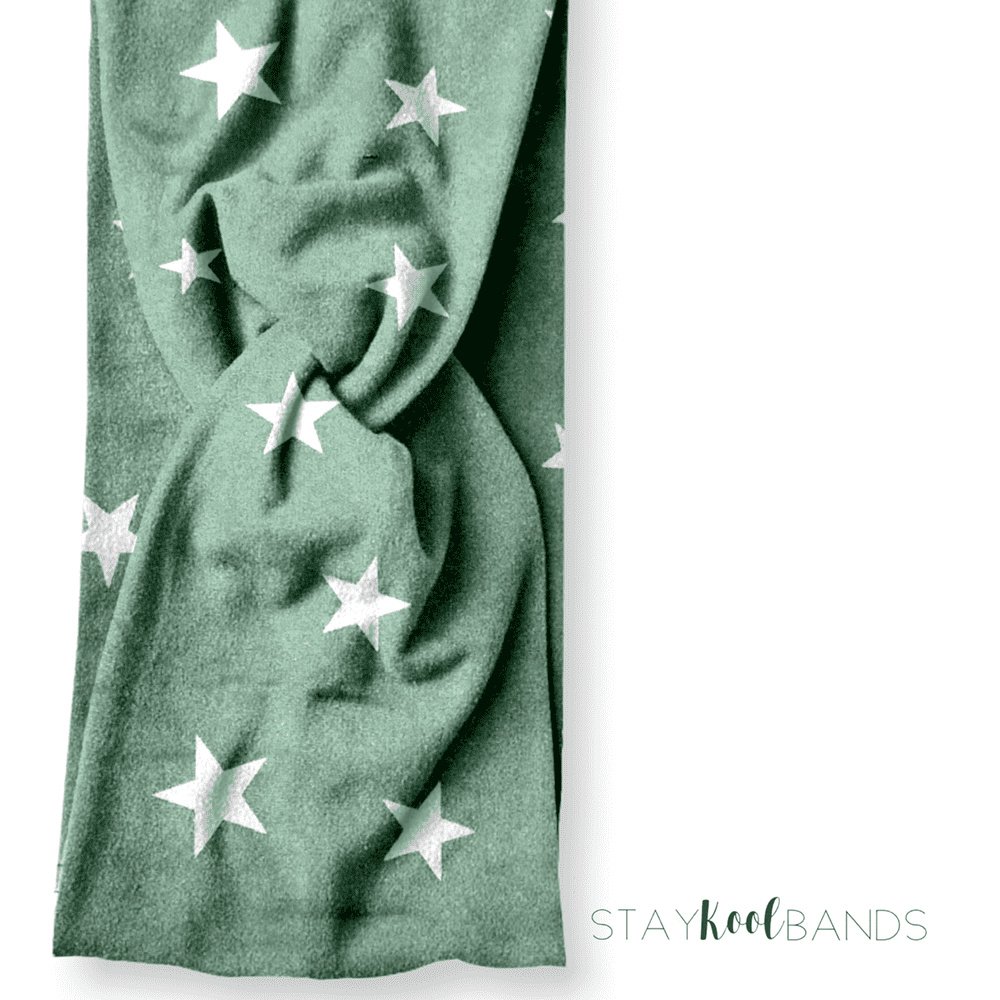 Sage Green with Stars