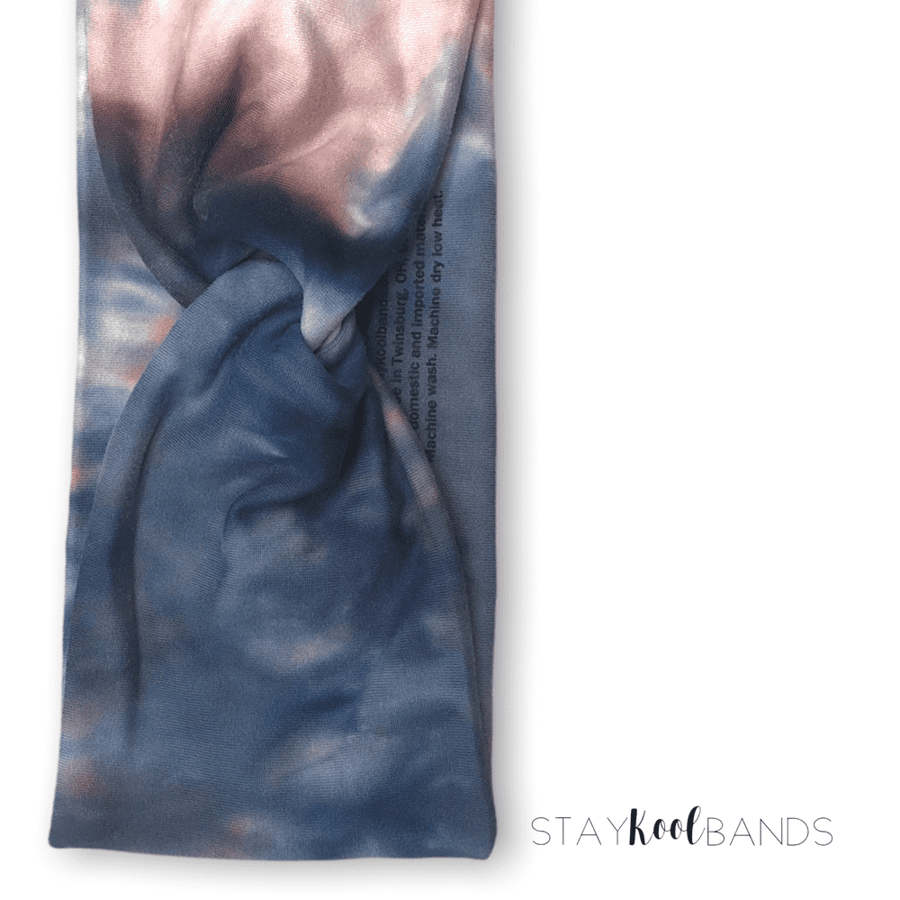 Tie Dye | Blue, Pink and White Headband