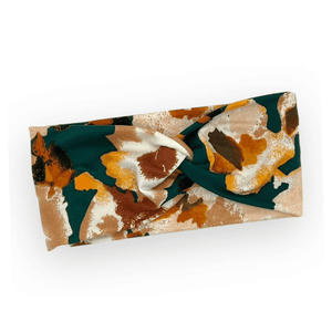 Floral patterned headband on a white background