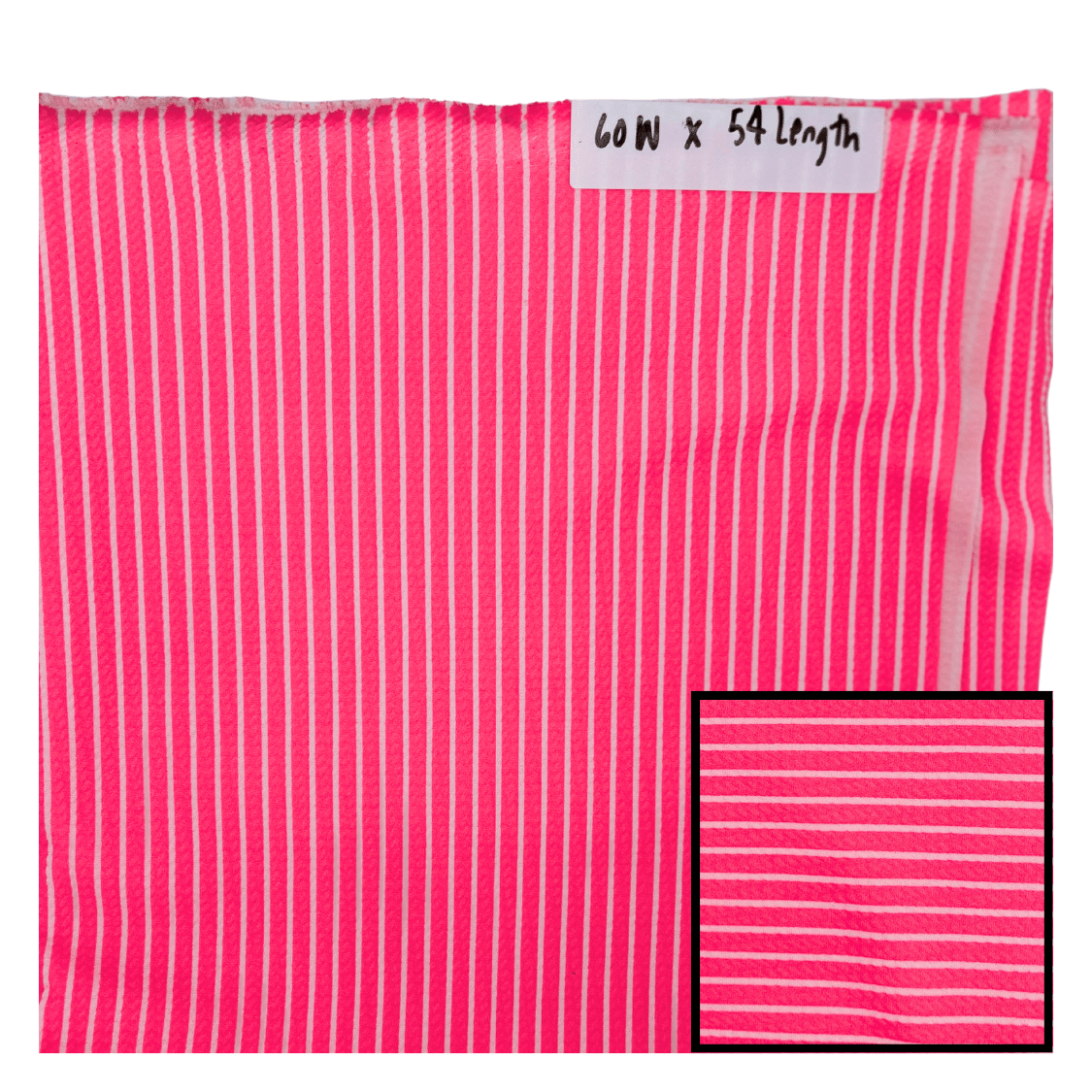 Pink striped fabric