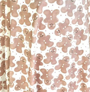 Gingerbread man pattern on a white background