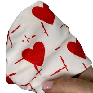 Bright Red Hearts Headband