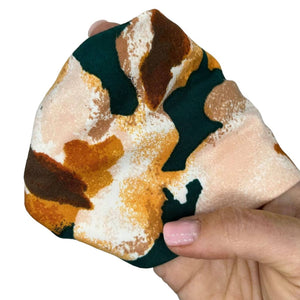 Hunter Green with Brown Flowers Headband