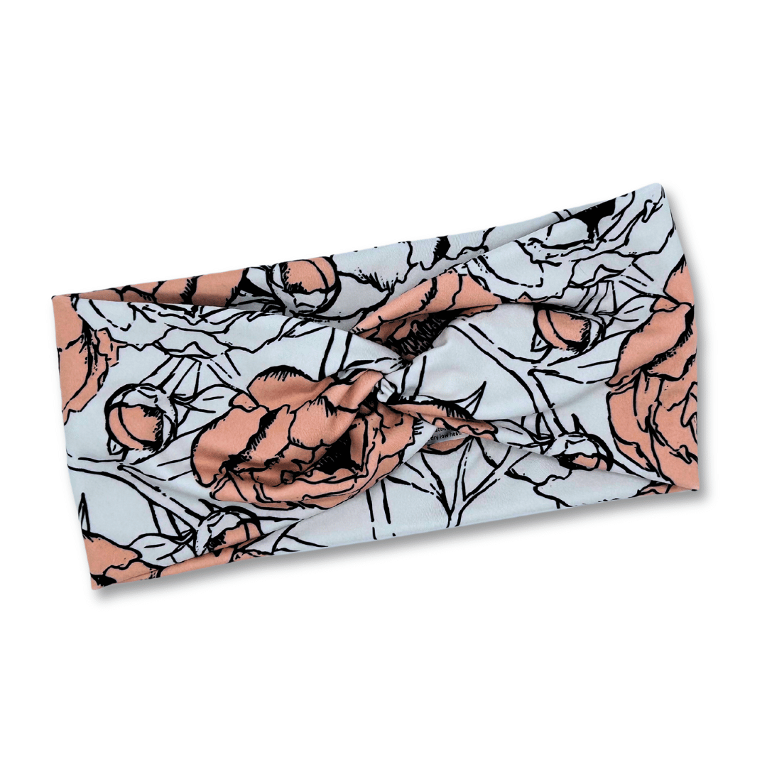 Peach Drawn Floral