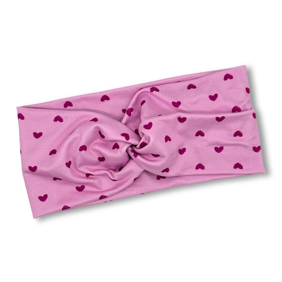 Hearts | Pink Hearts on Pink Headband