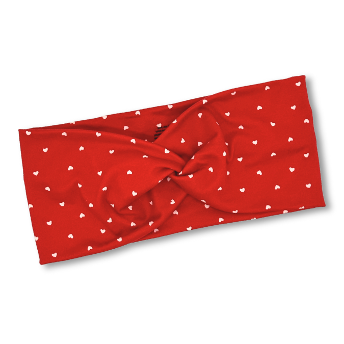 Hearts | Tiny Hearts on Red Headband