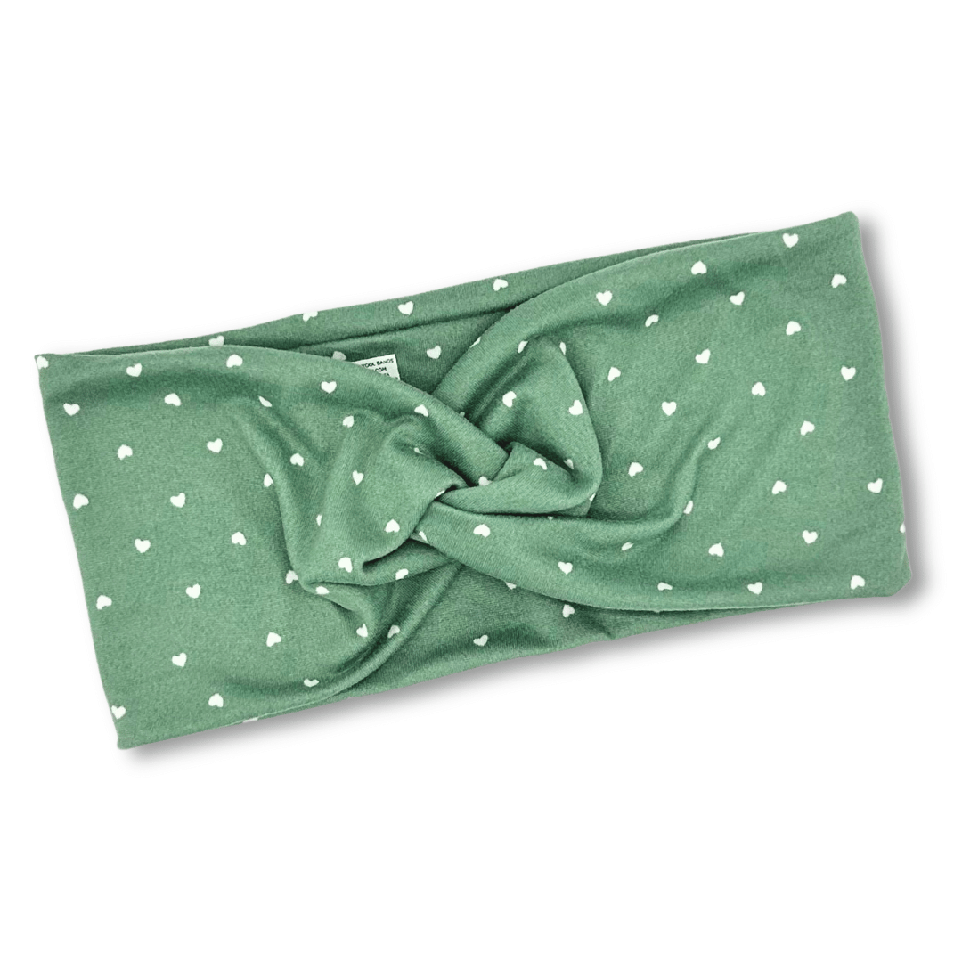 Hearts | Tiny Hearts on Sage Headband