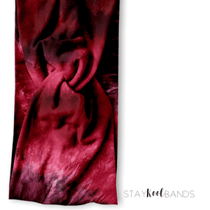 headband in mix of pink burgundy tie dye