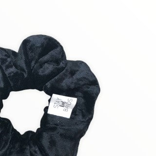 black velour scrunchie