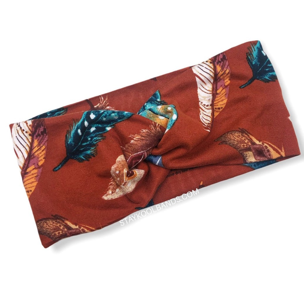 boho rust headband