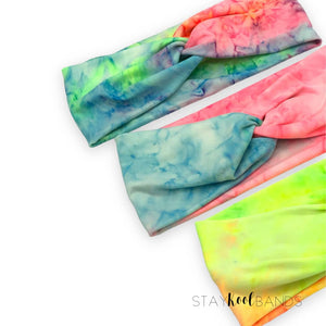 headband in mix of cotton candy bright colors