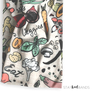 vegetables on a twist headband