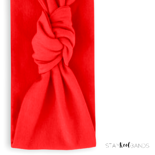 neon orange headband with knot