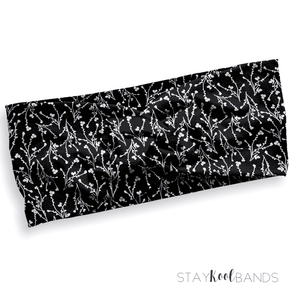 Black Ditsy Floral Headband