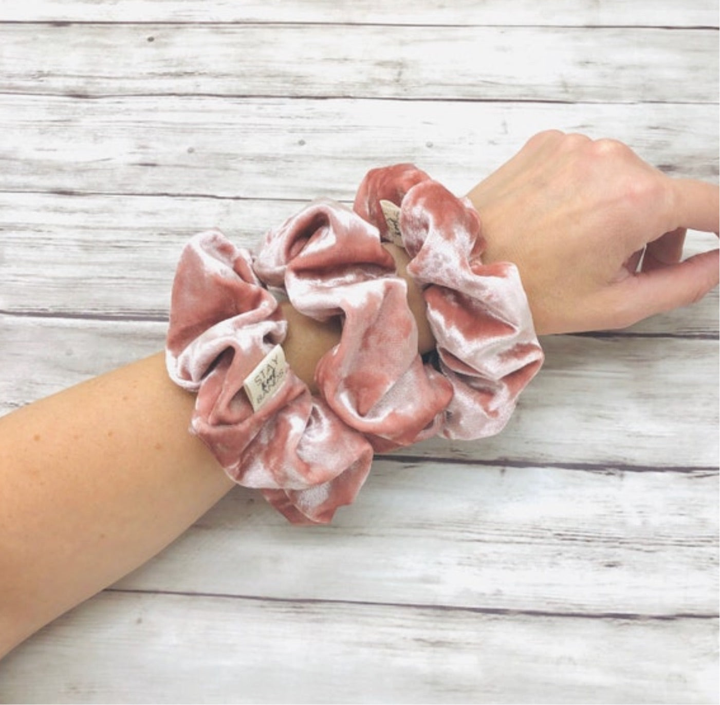 Velvety Scrunchie, Rose Gold