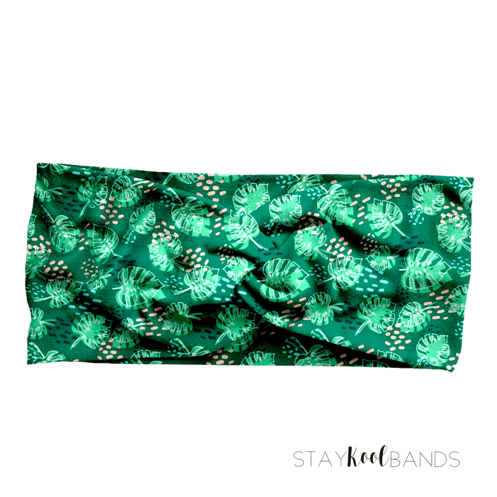 Giant Monstera Deliciosa on soft headband