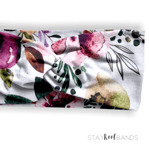 Purple Watercolor Floral Headband