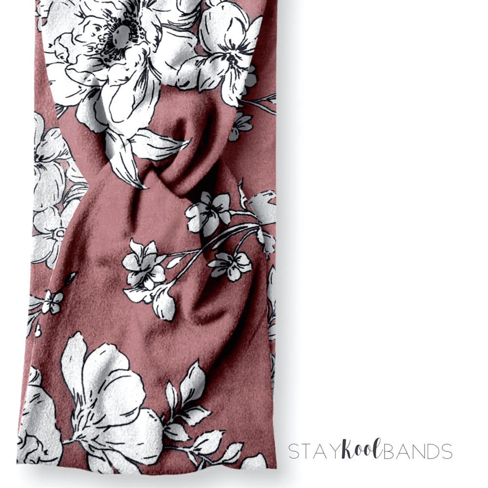 Monochromatic Floral in Mauve Headband