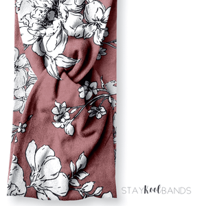 Monochromatic Floral in Mauve Headband