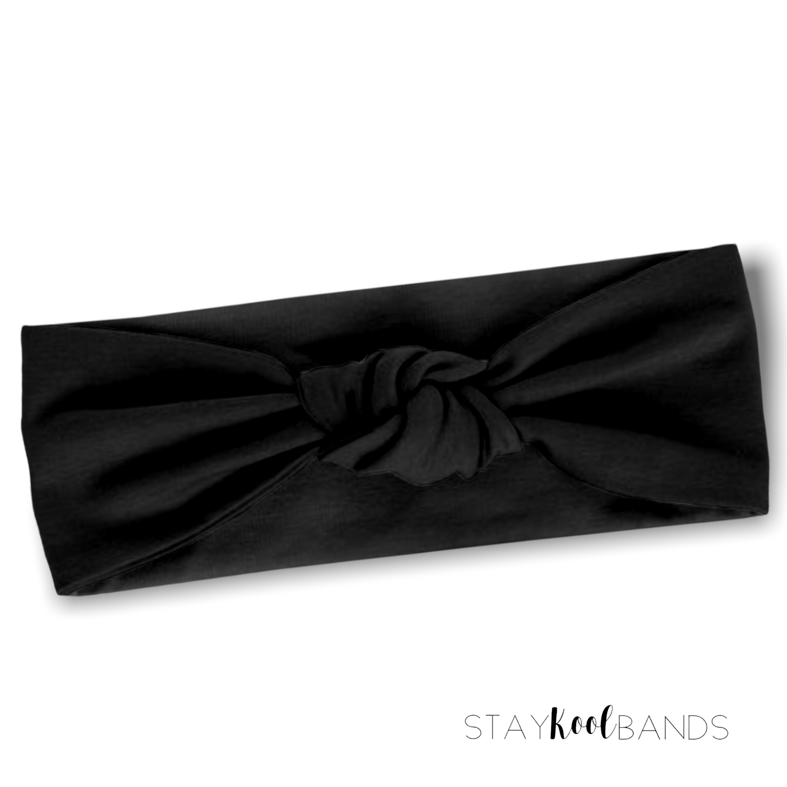 soft and luxurious solid black headband | stay kool bands