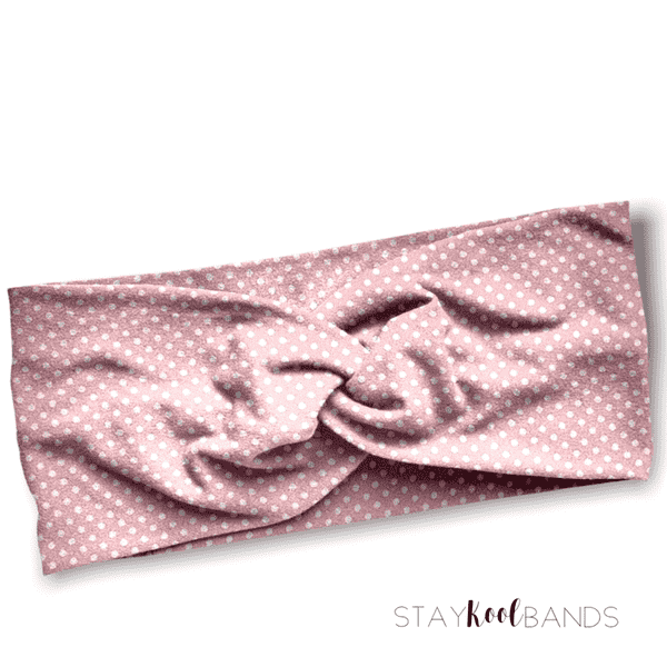 Dots on Light Pink Headband