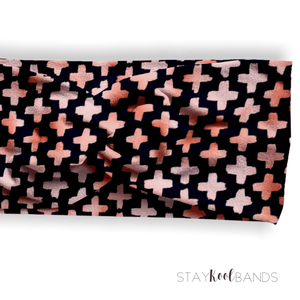 Rose Gold Crosses Headband