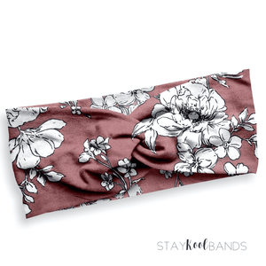 Monochromatic Floral in Mauve Headband