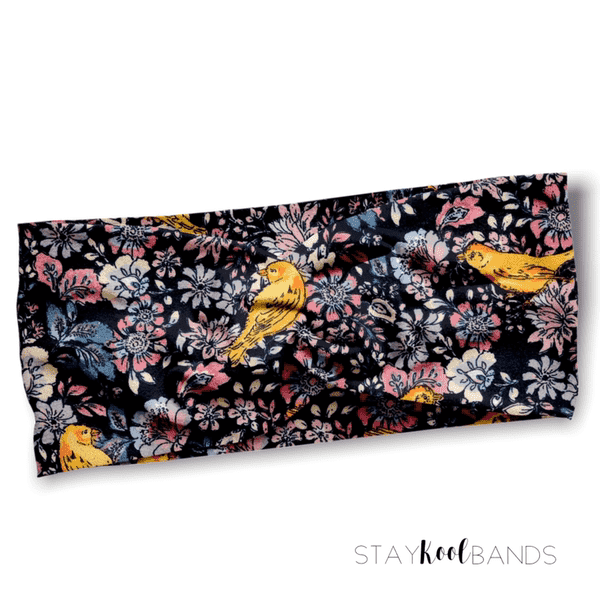 Navy Springtime Floral Headband