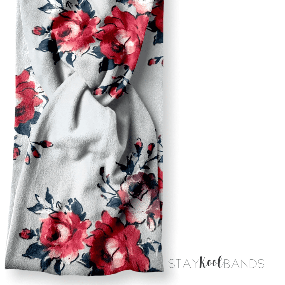 Baby Blue & Pink Flowers