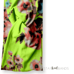 Neon Green Floral Headband