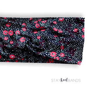 Ditsy Floral on Black Headband