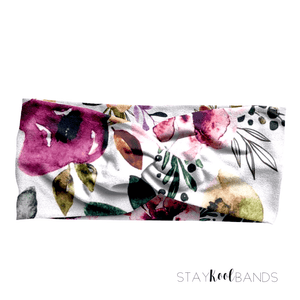 Purple Watercolor Floral Headband
