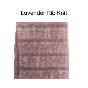 scarf fabric in soft rib knit in a light purple