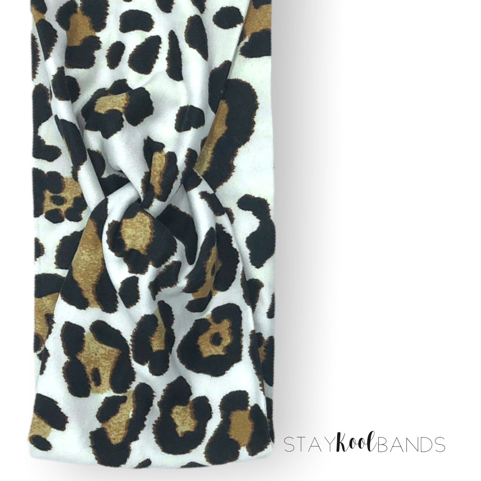 leopard large animal tan and black headband