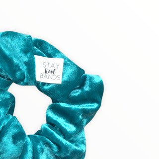 teal velour scrunchie