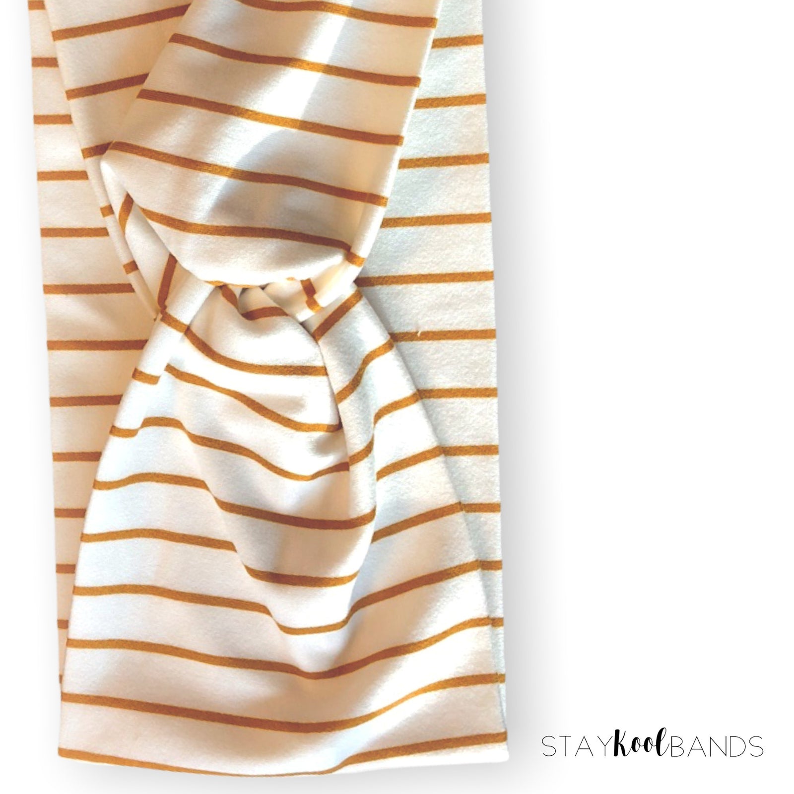 mustard striped headband