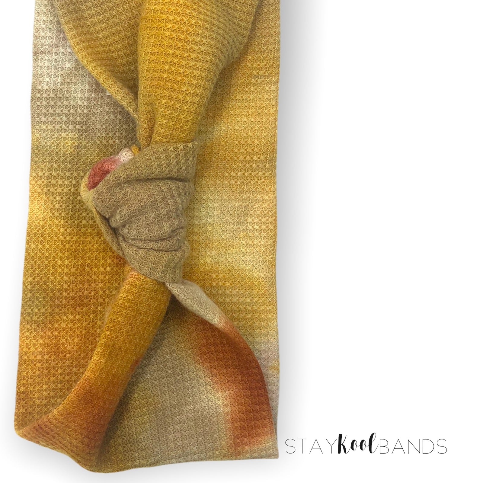 mustard rust tie dye headband