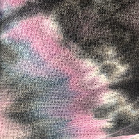 swatch of waffle fabric in pink, blue, black