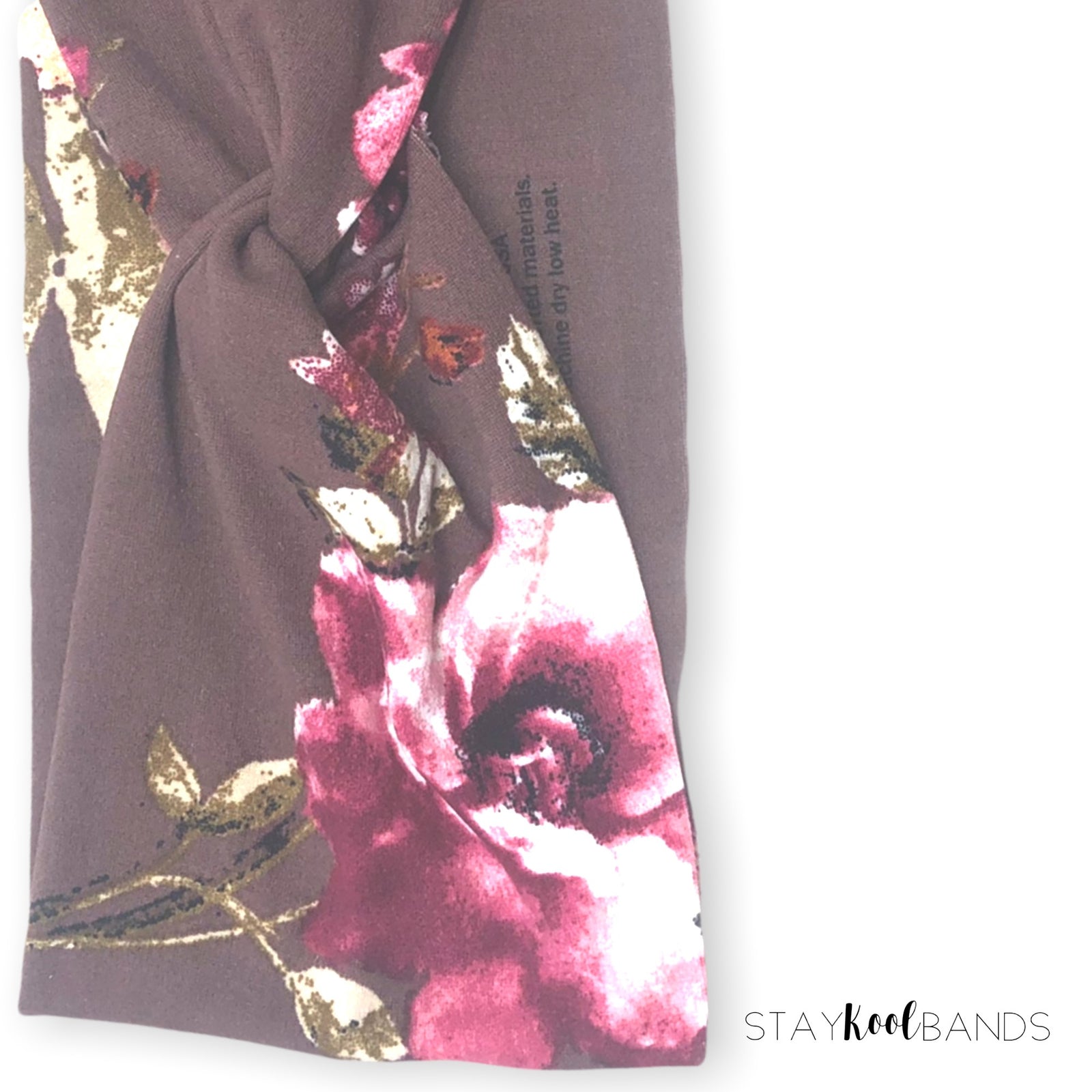 pink flowers on purple headband