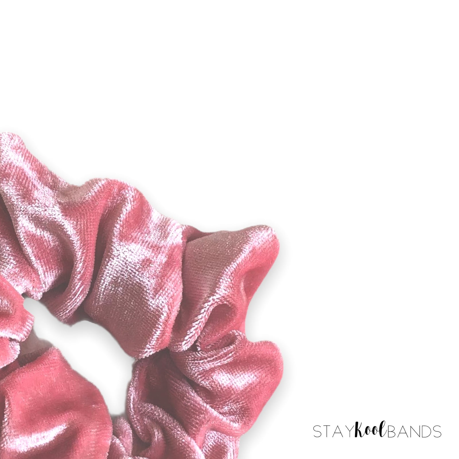 rose gold velour scrunchie