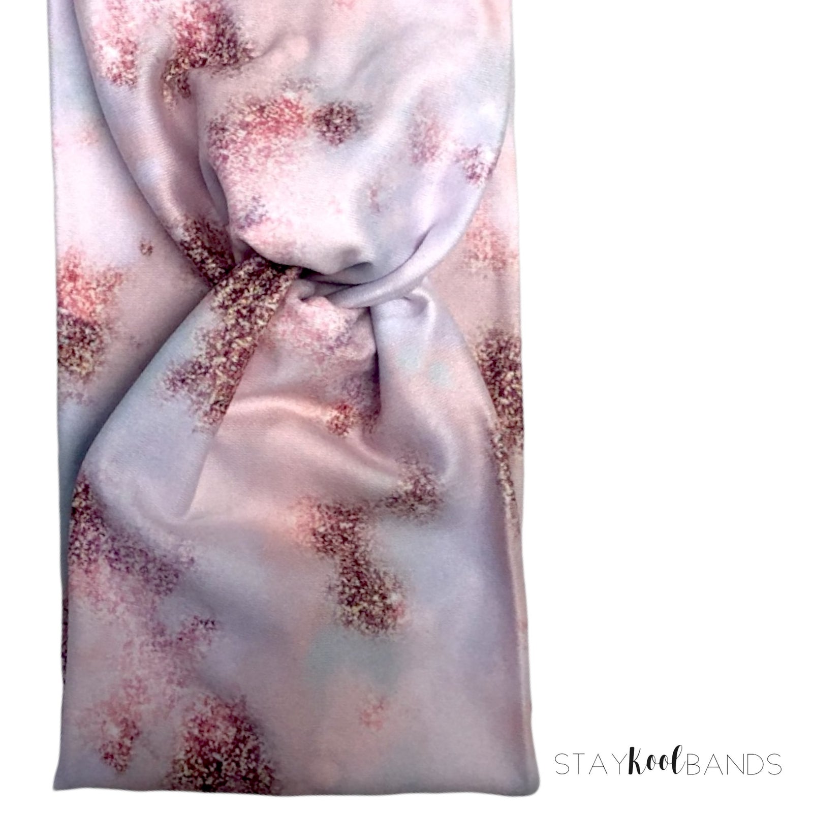 rose gold on pink twist headband