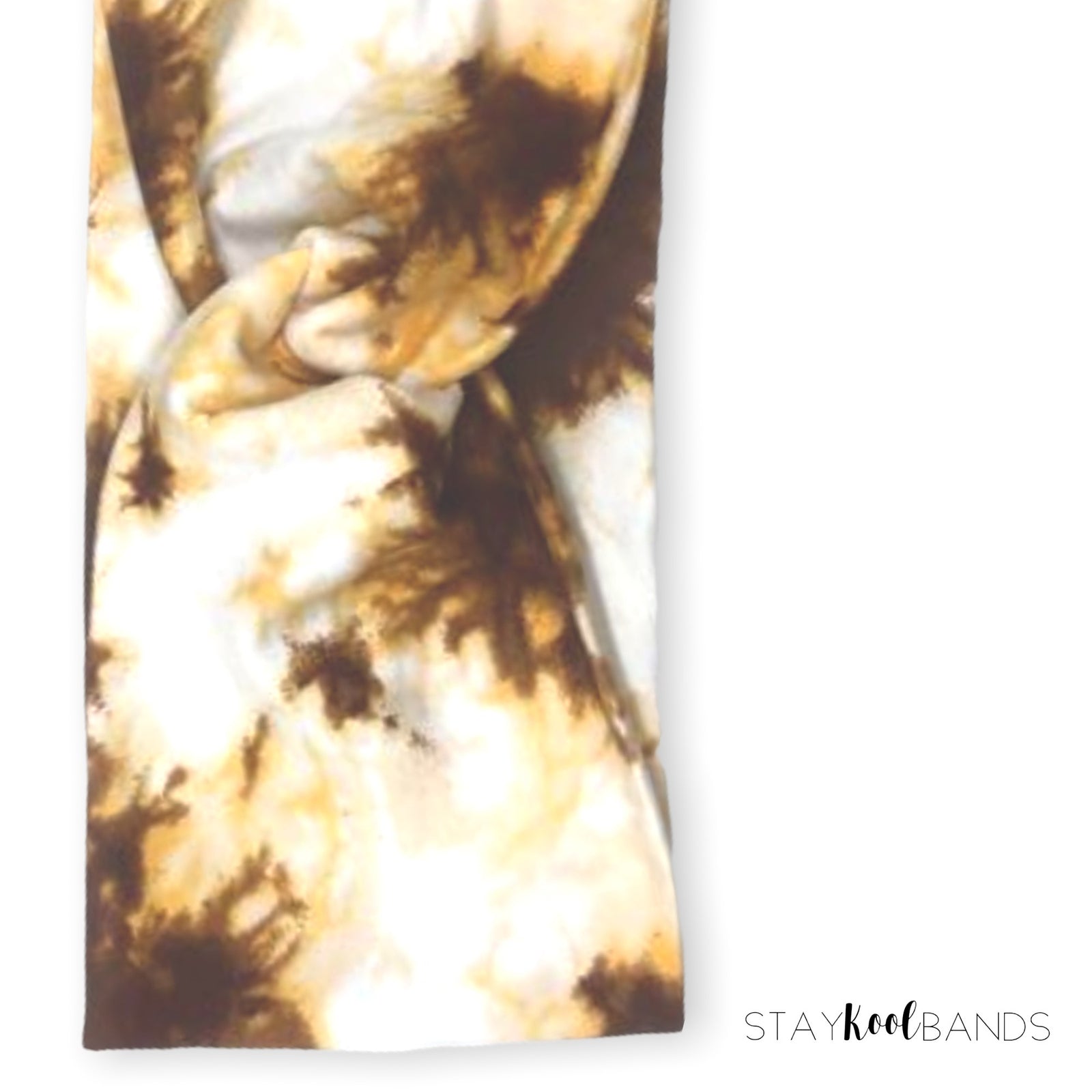 rust and white tie dye headband